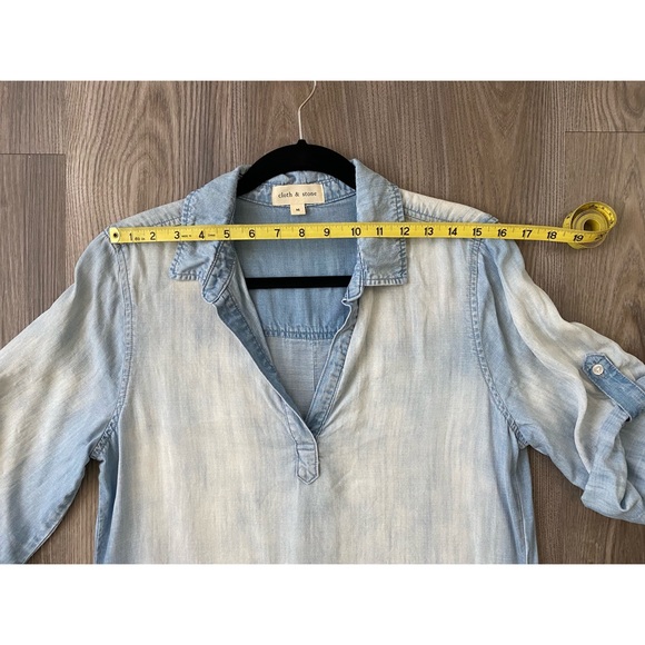 Anthropologie Cloth + Stone Women’s Denim Shirtdress - Picture 11 of 15